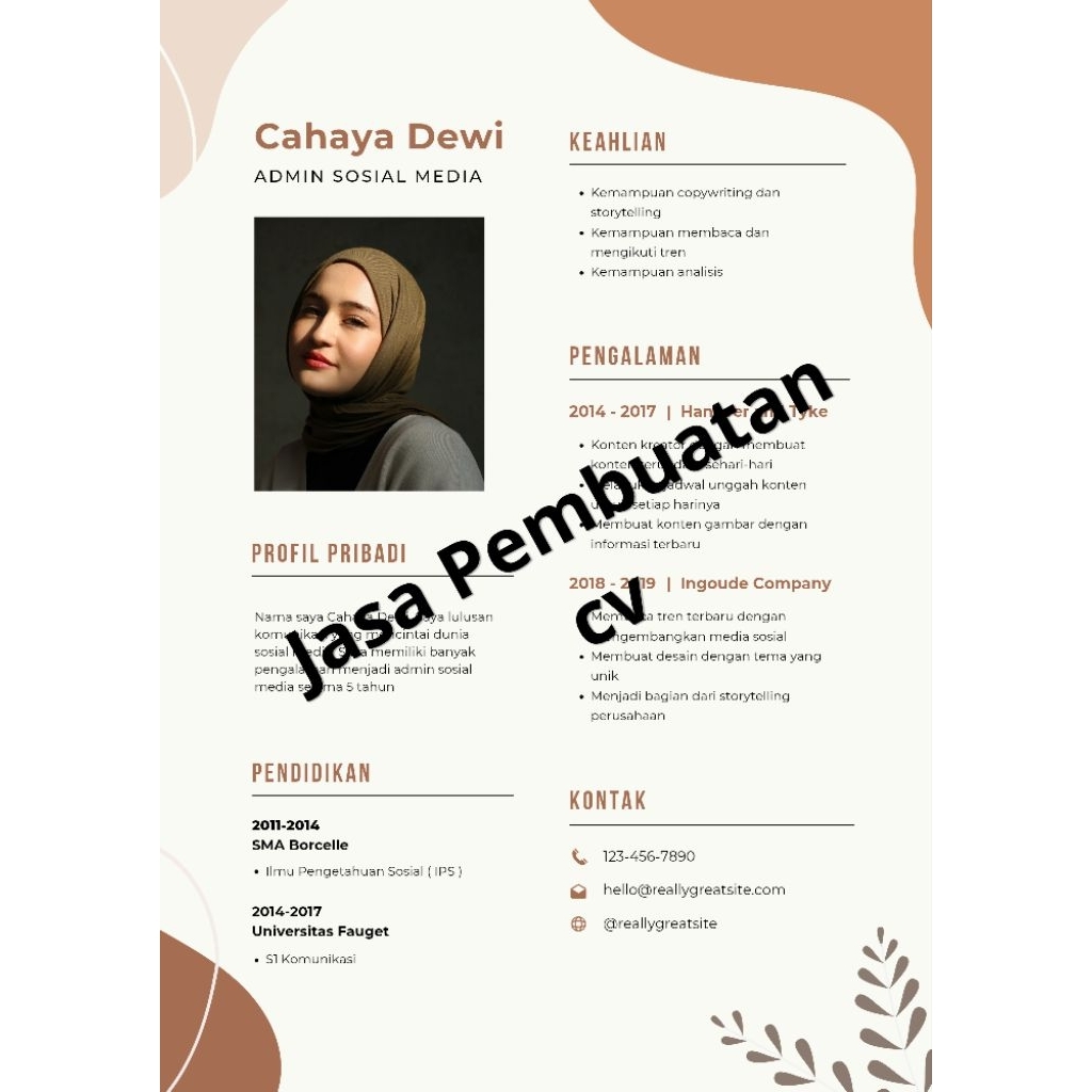 template pembuatan cv ATS Friendly