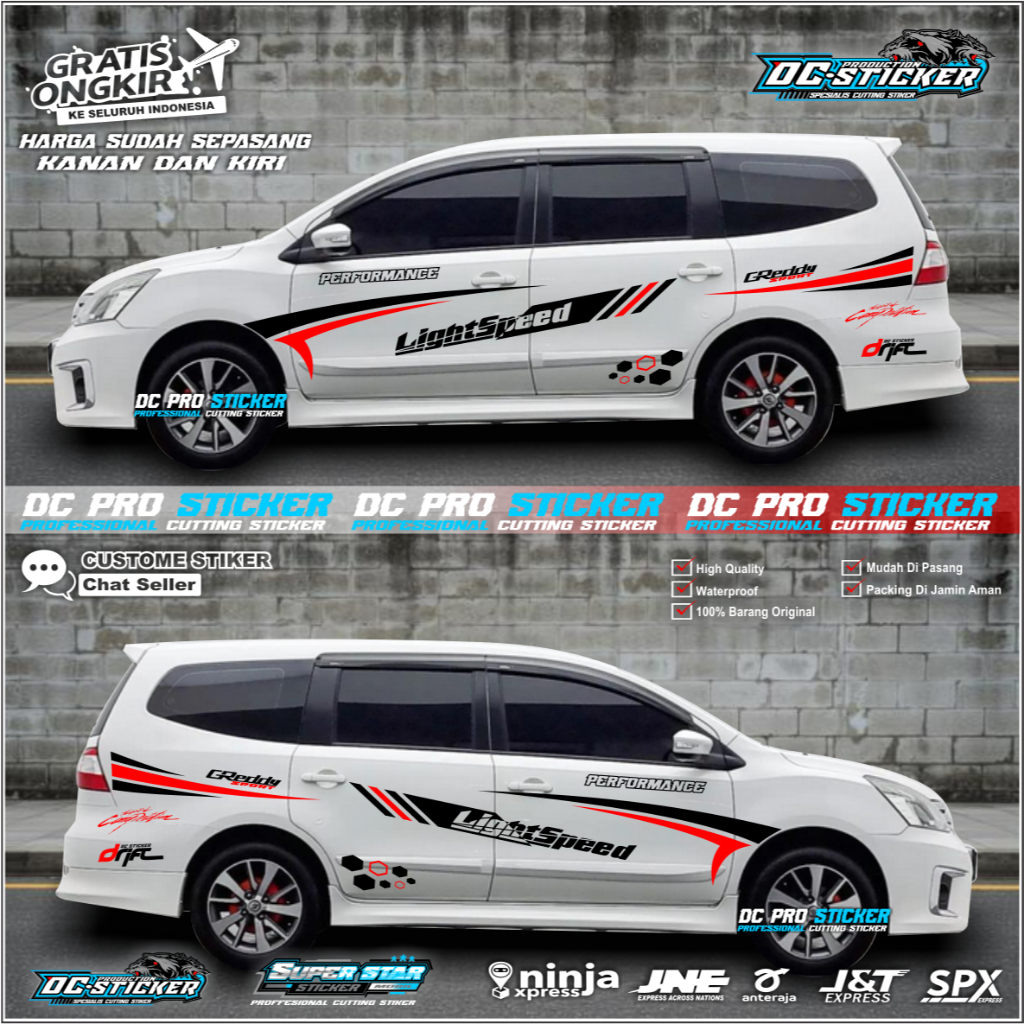 Terbaru sticker livina stiker livina cutting list stripe mobil nissan livina
