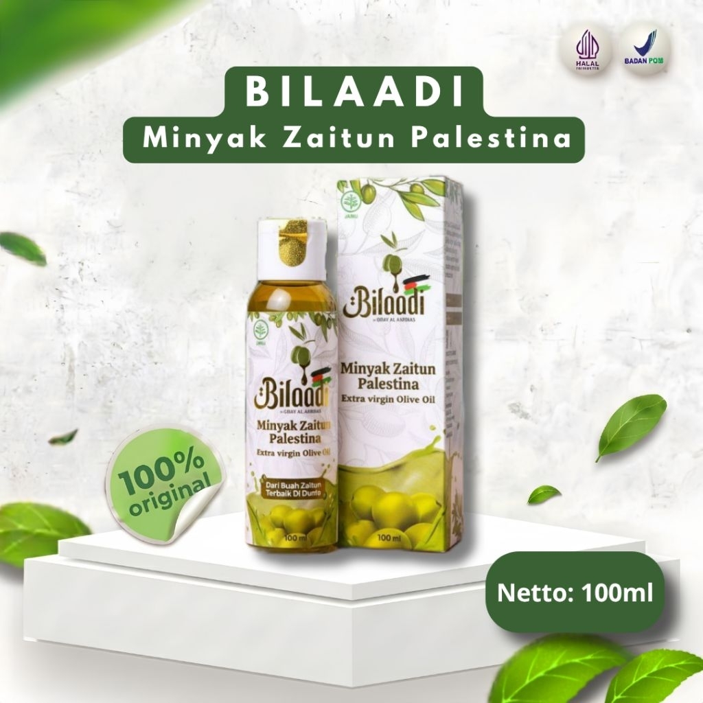 Bilaadi Minyak Zaitun Palestina 100ml [extra virgin olive oil] 100% ORIGINAL | Zaitun Minyak Syurga 