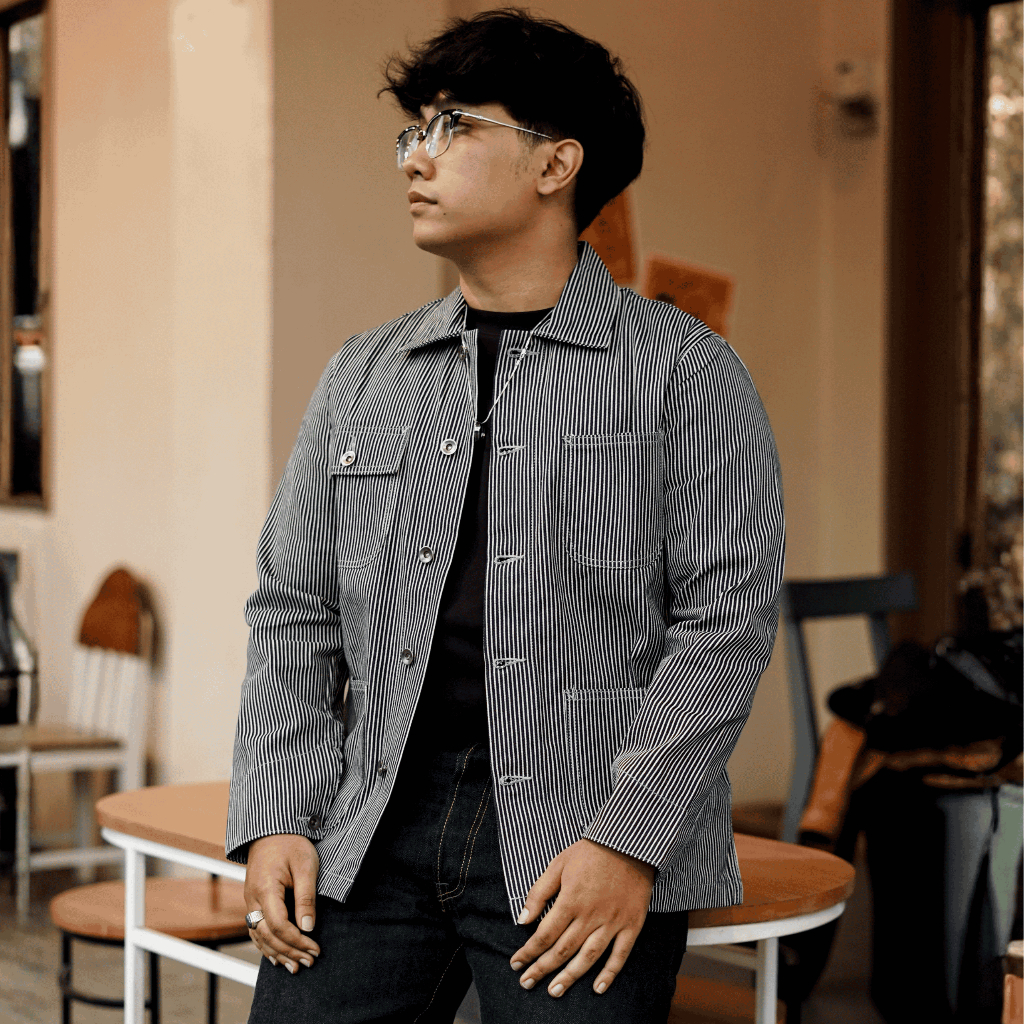 Ecstatic Supply - Chore Jacket Pria - Hickory Work Chore Jacket