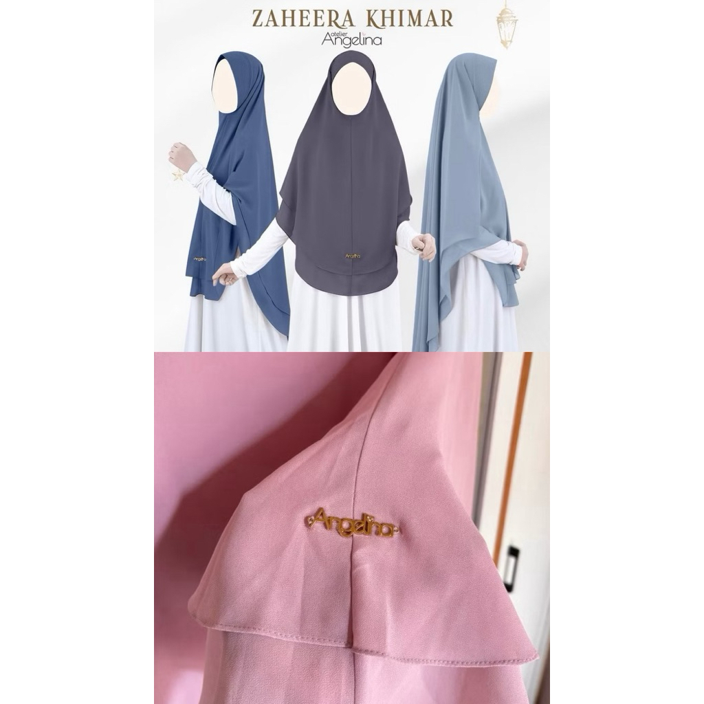 Preloved Zaheera Khimar Atelier Angelina - Dusty Pink size M Hardpad Very Good Condition