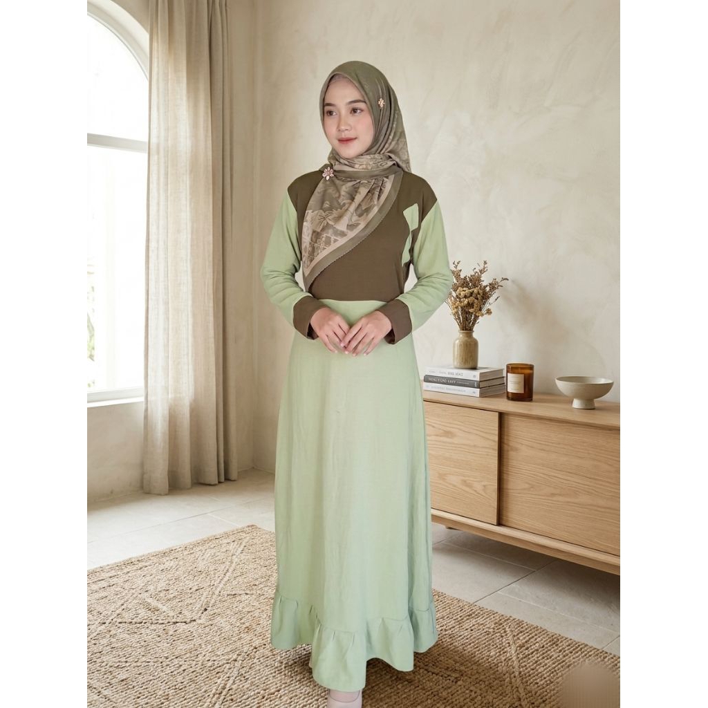 gamis wanita/gamis lebaran/gamis wanita crincle/gamis lebaran murah PRELOVED