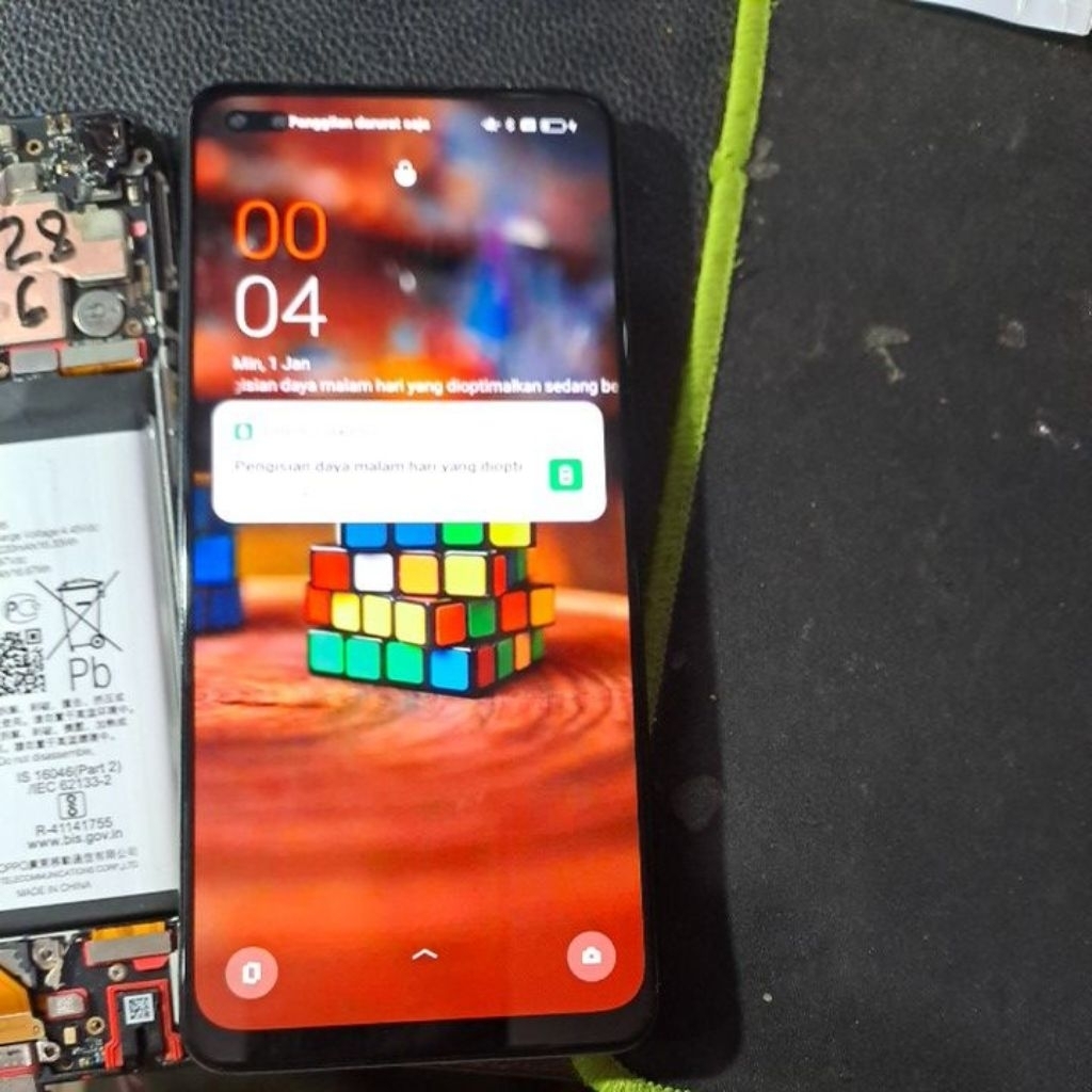 lcd oppo reno 4 ori bekas,normal