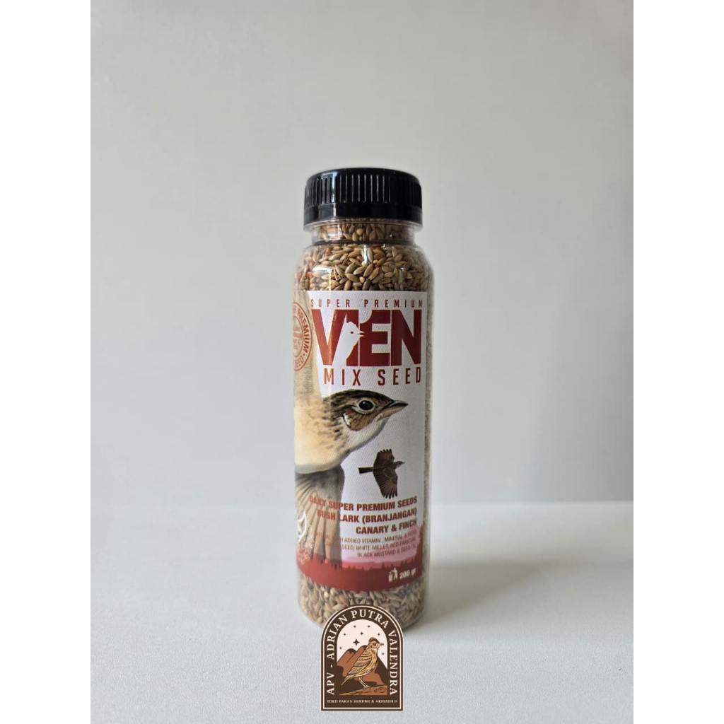 VIEN MIX SEED SUPER PREMIUM PAKAN BURUNG BRANJANGAN KENARI FINCH ORIGINAL ( MERAH )