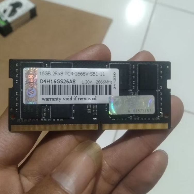 Ram Sodim V-Gen 16GB DDR4 PC4-2666 Bekas Lifetime