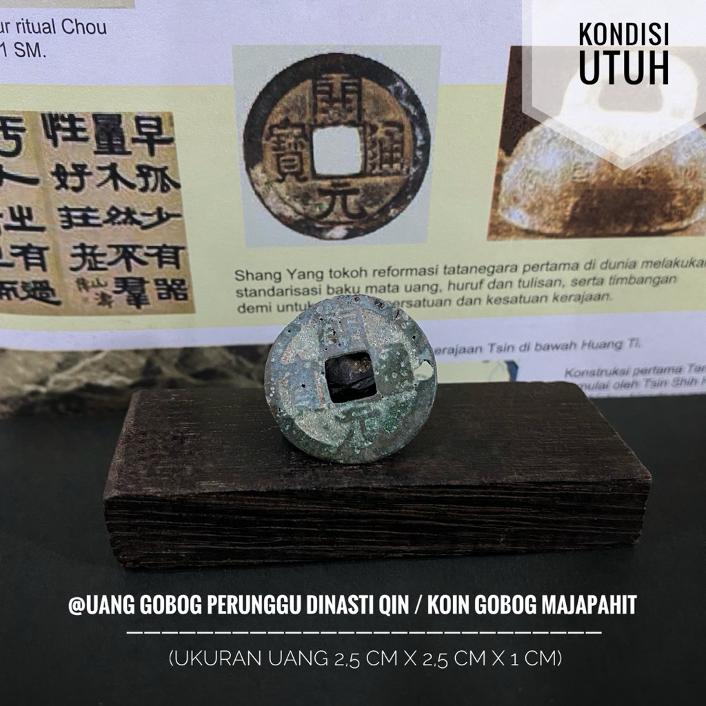 Uang Gobog Perunggu Dinasti Qin K6 atau Koin Gobok Era Majapahit Temuan atau Koin Kepeng Temuan atau