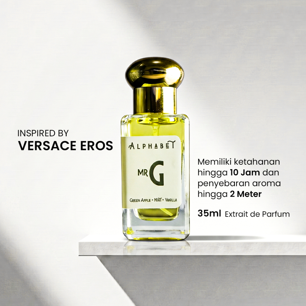 Dera Fragrance Mr G - Parfum Pria Tahan Lama Extrait de Parfum Minyak Wangi Cowok Fresh Mint Maskuli