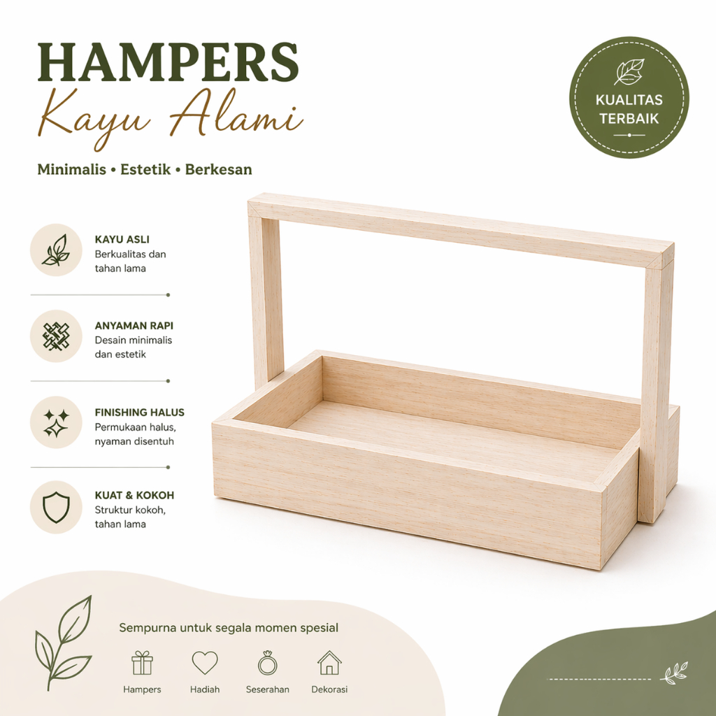 Rantang Kayu Hampers kantor Murah keranjang kayu parcel hampers lebaran rak susun