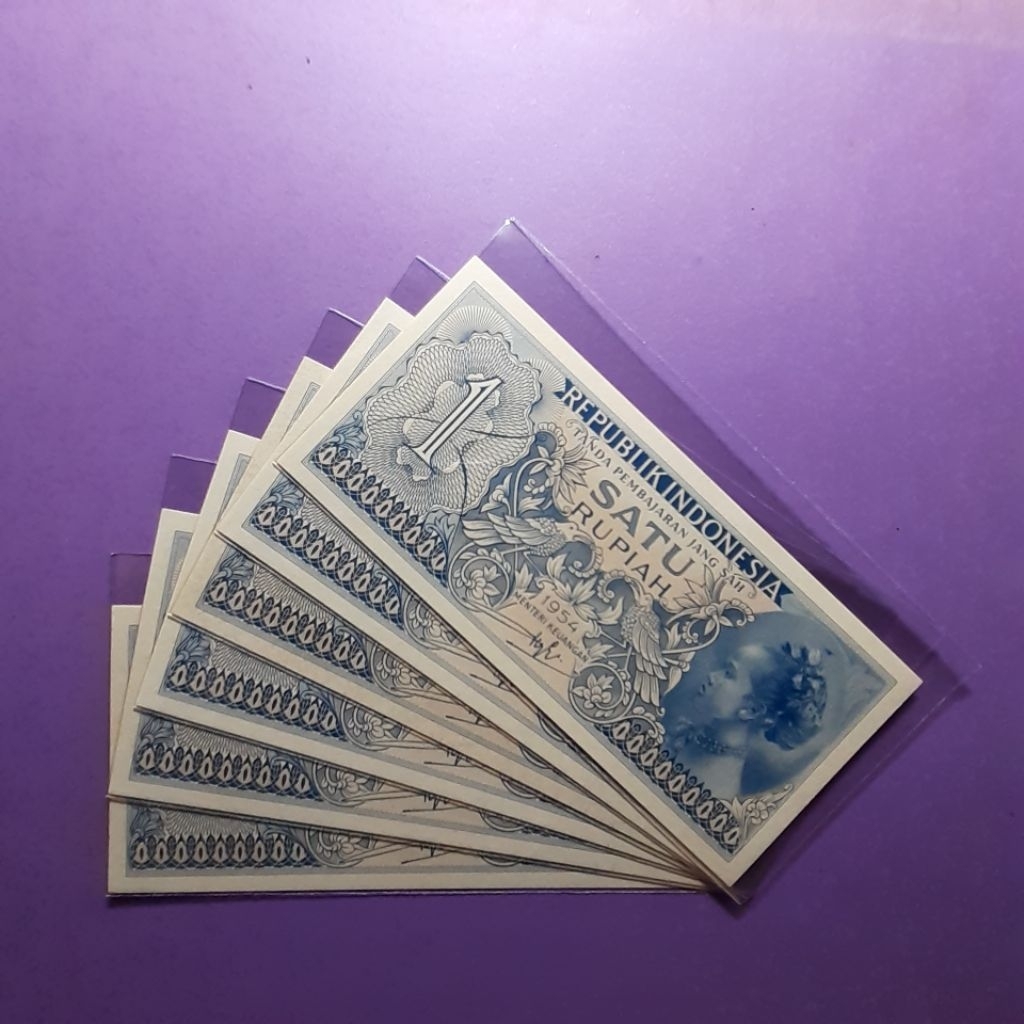 uang kuno 1 rupiah suku bangsa tahun 1954