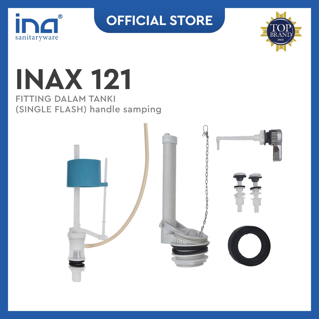 INA Fitting Dalam Tangki Closet INAX 121 – Single Flush Handle Samping