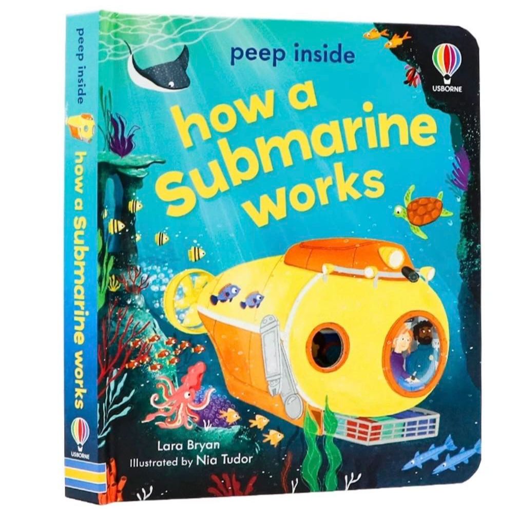 Buku Peep Inside How a Submarine works Buku cerita anak tentang Kapal Selam Buku Dongeng Boardbook B