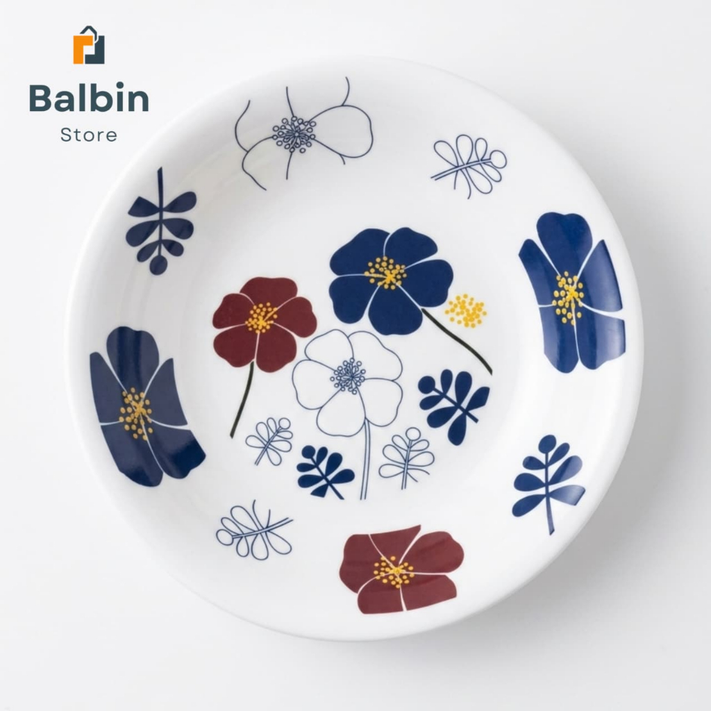 6 PCS PIRING MAKAN 23CM MELAMINE WARE SINGA SINGI MOTIF BUNGA SNI FOOD GRADE TEBAL DAN BANTING