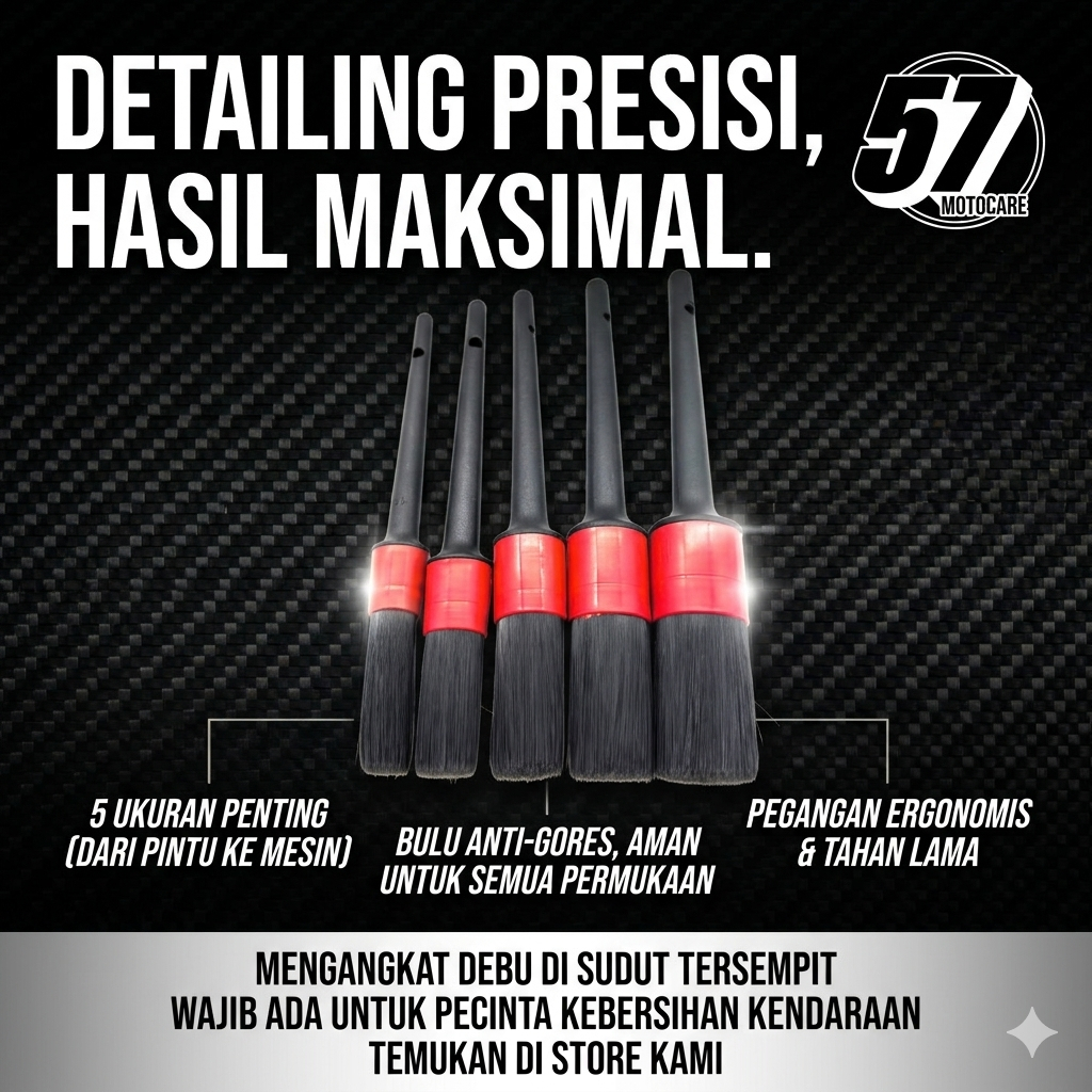 Kuas Detailing - DETAILING BRUSH - Sikat Detailing - Kuas Pembersih Mesin - Kuas Pembersih Interior