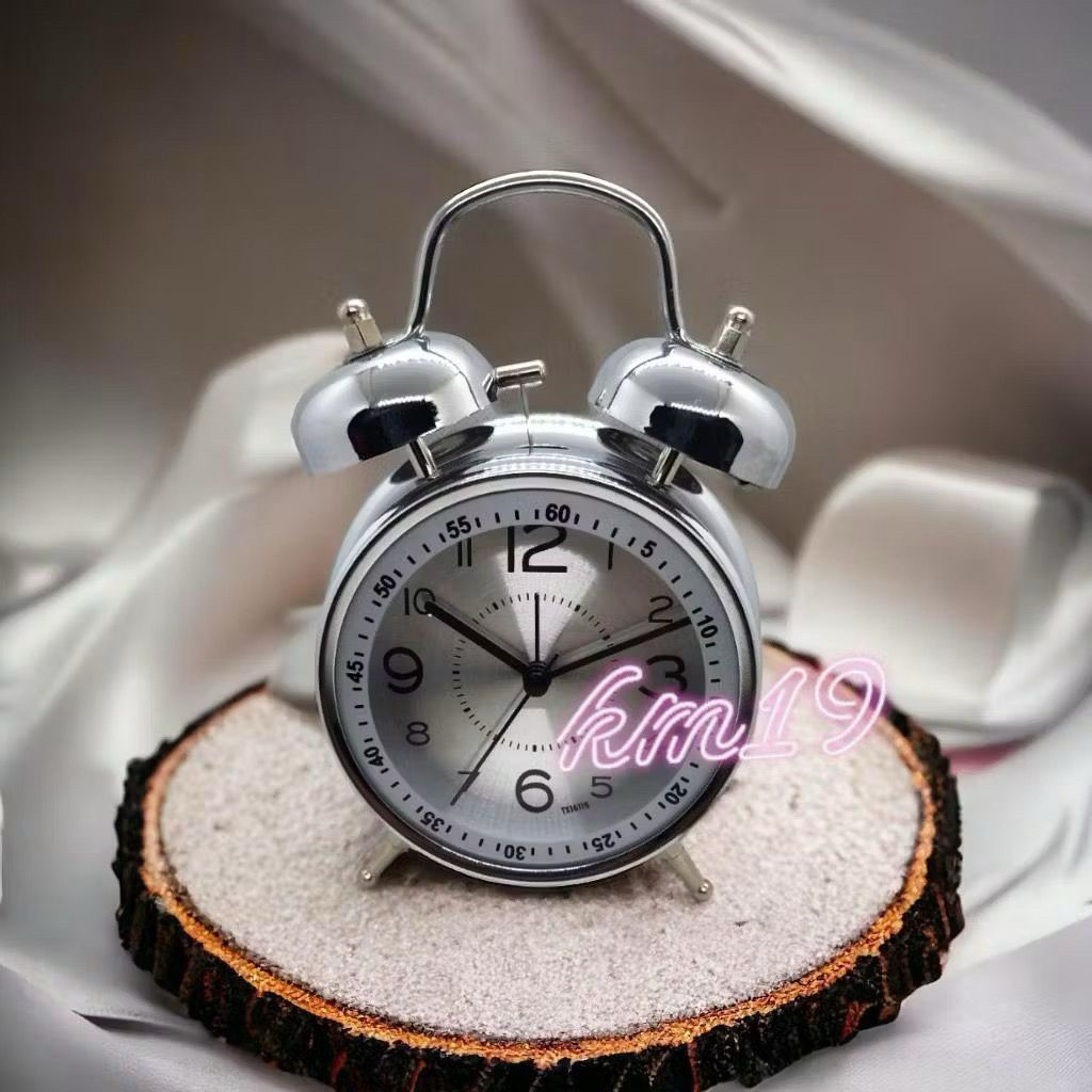 Jam Weker Besar Besi Chrome/Alarm Jam Weker Meja/Alarm Clock //Tianxi TX 16115 //BK Antik Kepala Aya