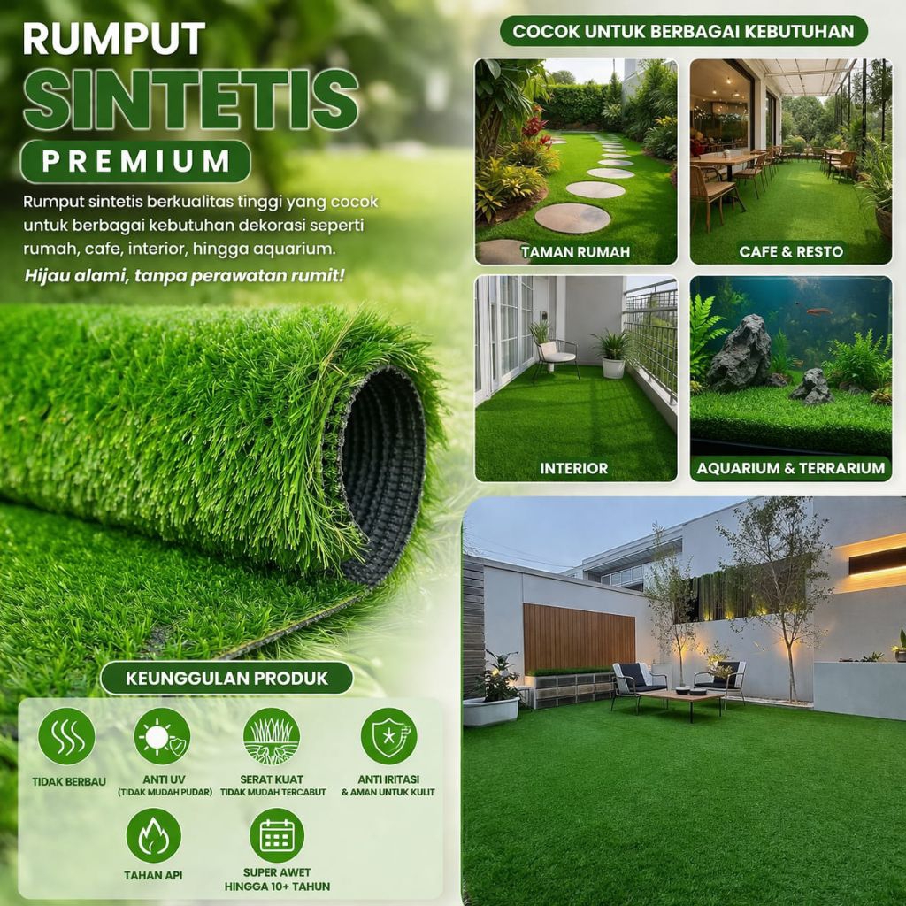 Flash Sale Rumput Sintetis Meteran Murah Swiss 3Cm - Rumput Sintetis Aquarium Meteran