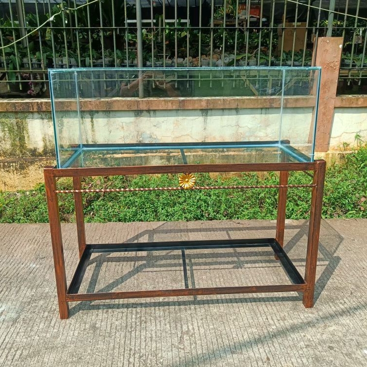 Aquarium Kaca 100x40x40 Polos Dan Rak Besinya
