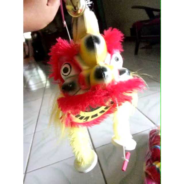 Barongsai Miniatur 30cm Bulu Kayu Lonceng MINI BARONGSAI/BARONGSAI GANTUNG/BARONGSAI MINI