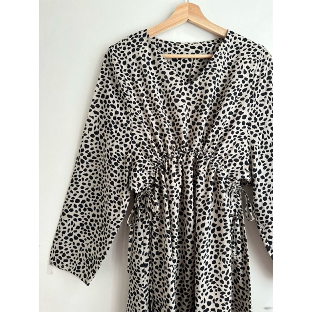 midi dress leopard bkn zara atg laurel