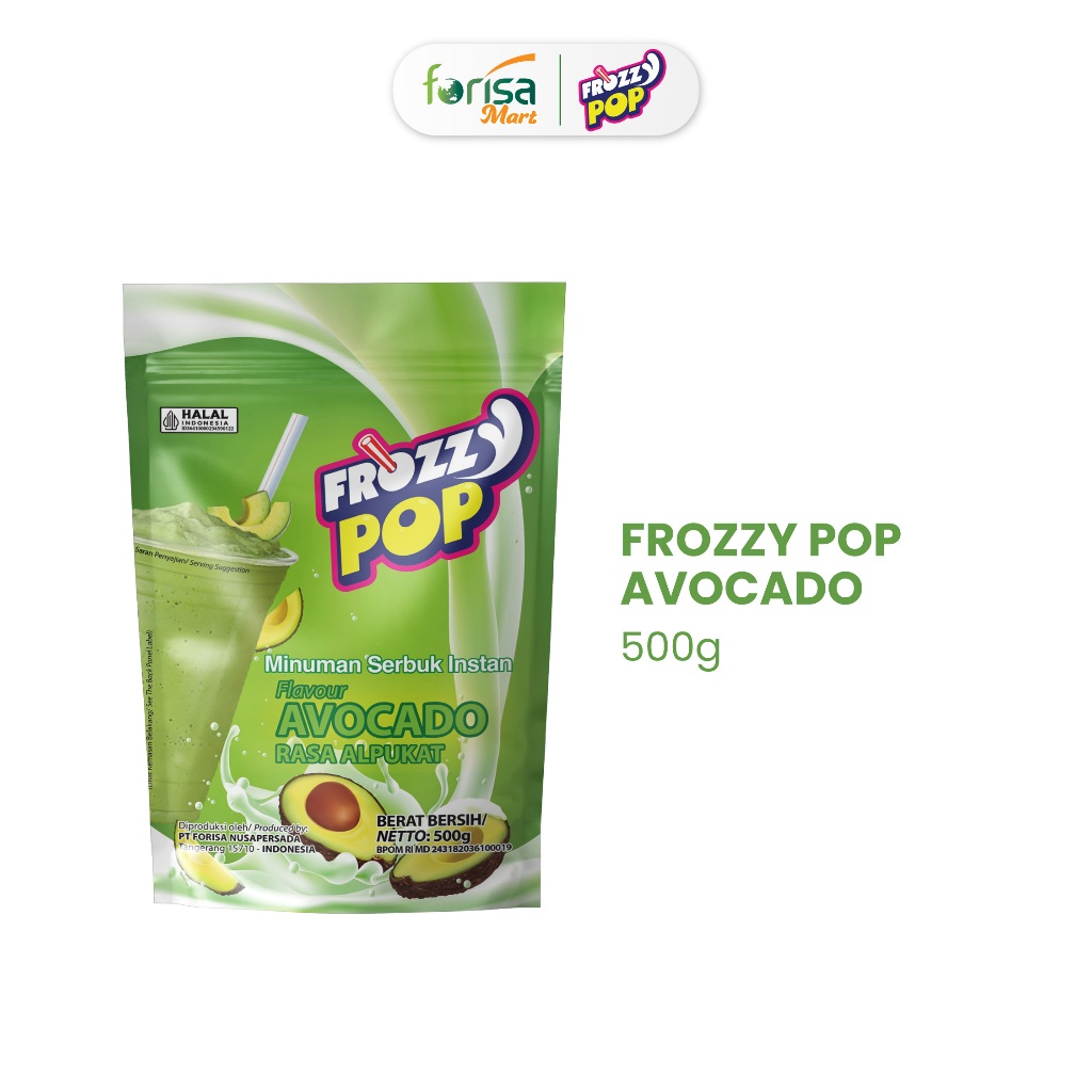 Frozzy Pop Avocado 500gr - Minuman Powder