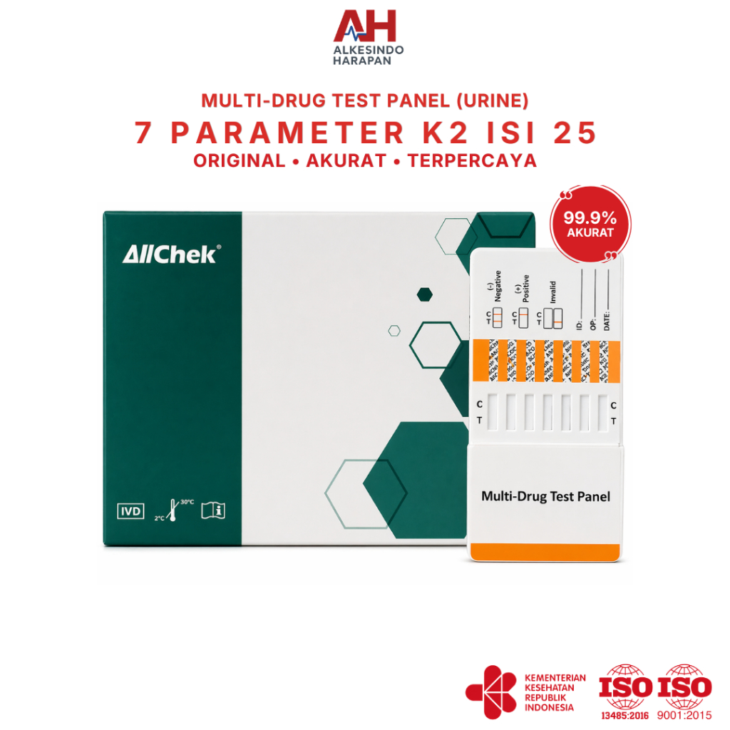 Allchek Multi Drug Test 7 Parameter K2 – Tes Narkoba Urine Isi 25