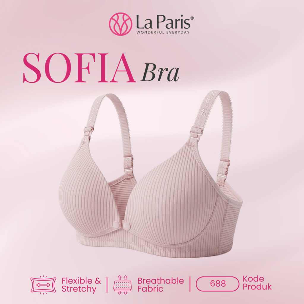 LA PARIS  Menyusui Nursing Bra Tanpa Kawat Wanita Seamless Ibu Hamil La Paris BRA BH La Paris 688