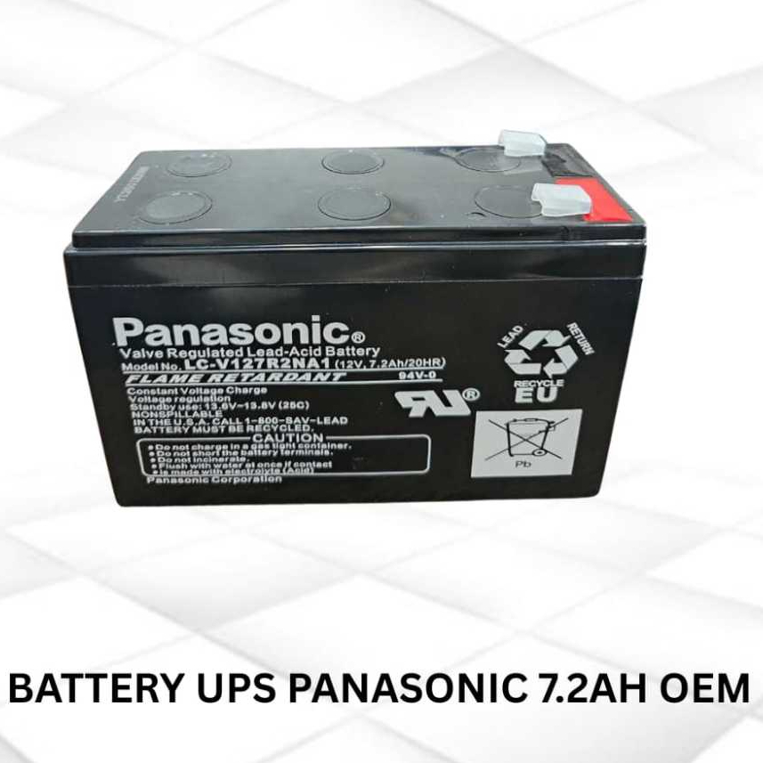 Batre Battery Baterai UPS Panasonic 12V 12 V 12Volt 7.2AH 7Ah BAtrai ups oem
