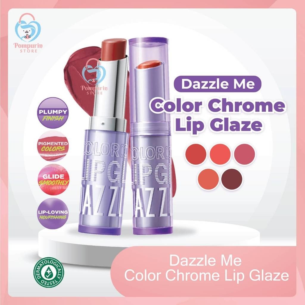 Dazzle Me Color Chrome Lip Glaze - Lipstick Balm Lip Color Dazzle Me