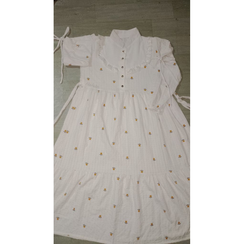 Gamis Wanita Korean Motif Bunga