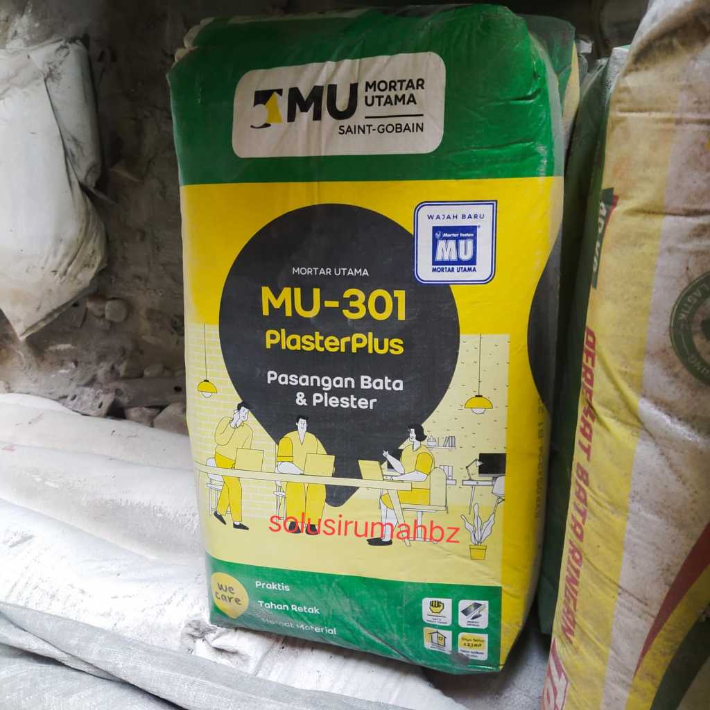 mortar mu 1kg 1 kg ecer perekat bata ringan merah plester mu 301 mu301