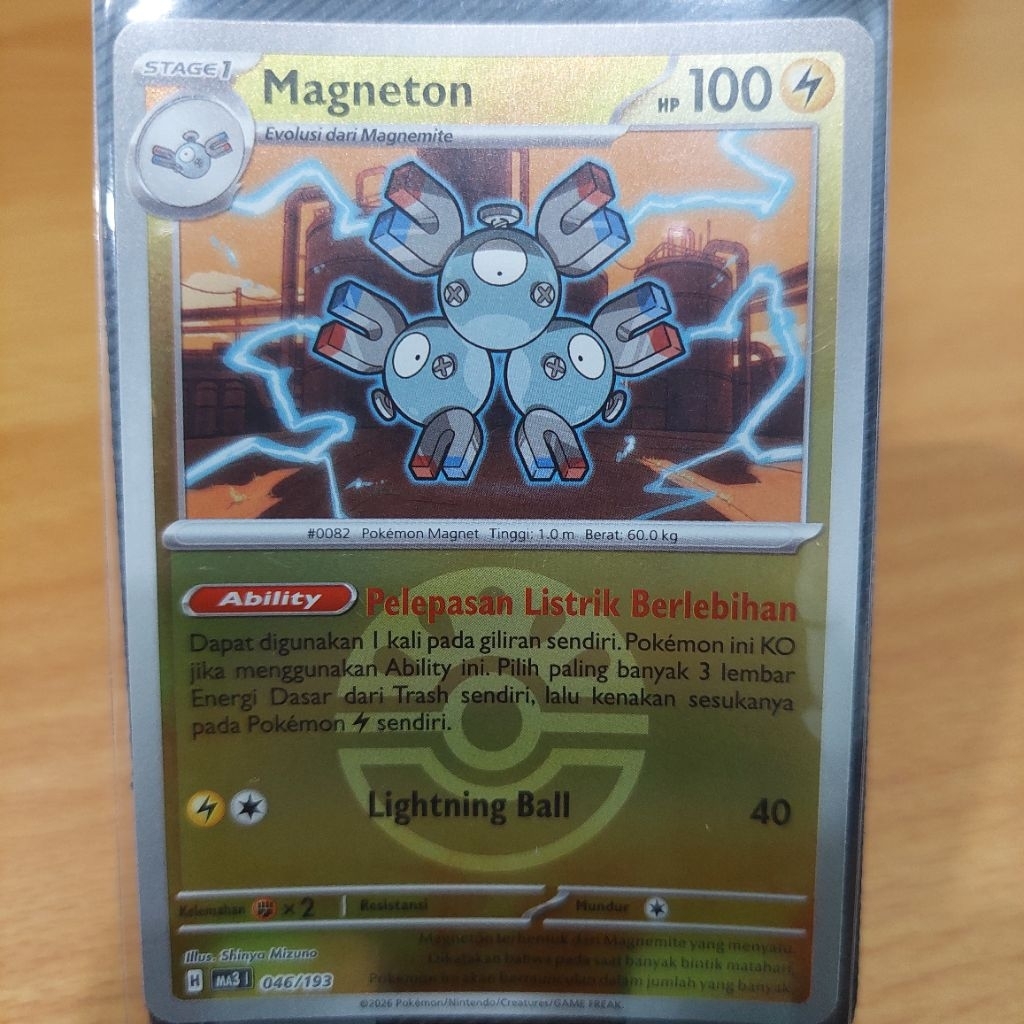 Kartu Pokemon - Magneton Poke ball holo