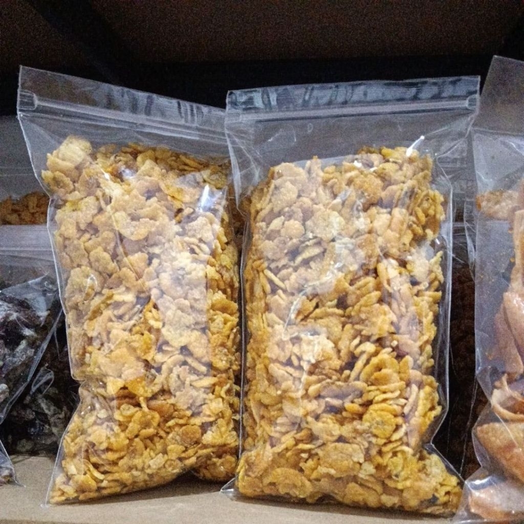 Emping Jagung 1KG Kiloan Murah Rasa Pedas Manis / Jagung Geprek Camilan Murah Emping Corn