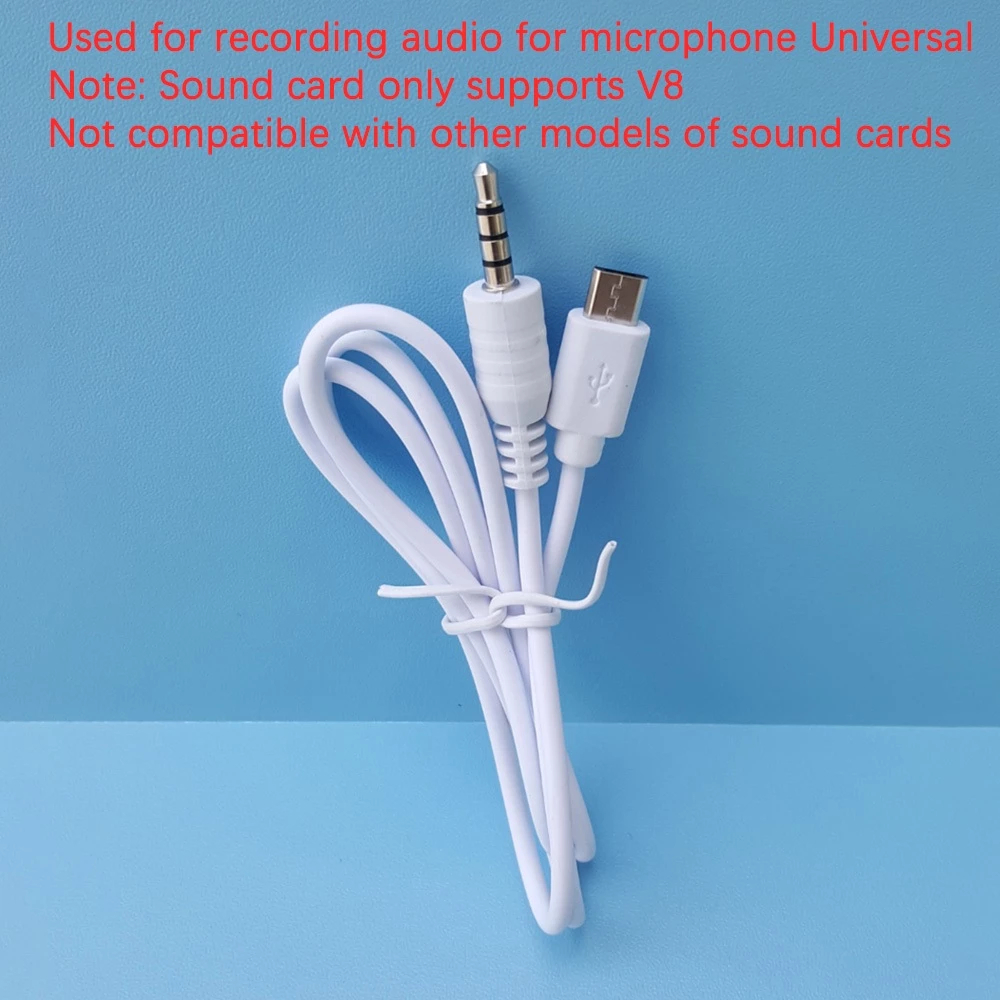 I* Kabel V8 Micro Aux Kabel Microphone Wireless Microusb to Aux 3.5mm Sound card V8 V8s V8plus Cable