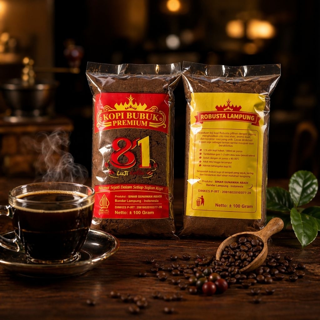 Premium Kopi Lampung Kopi Bubuk Cap 81Produksi Lampung 100gr / Kopi Bubuk / Kopi Lampung
