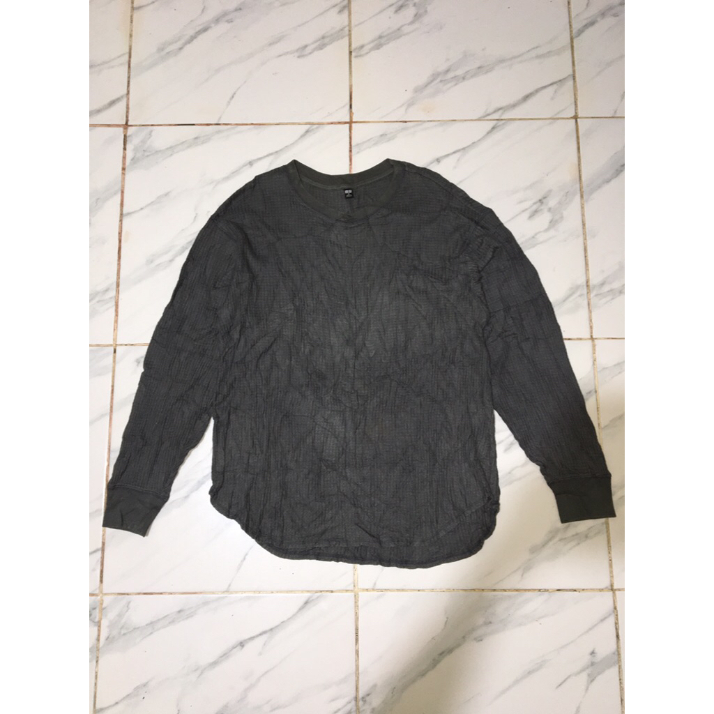Long Sleeve Uniqlo Waffle Shirt