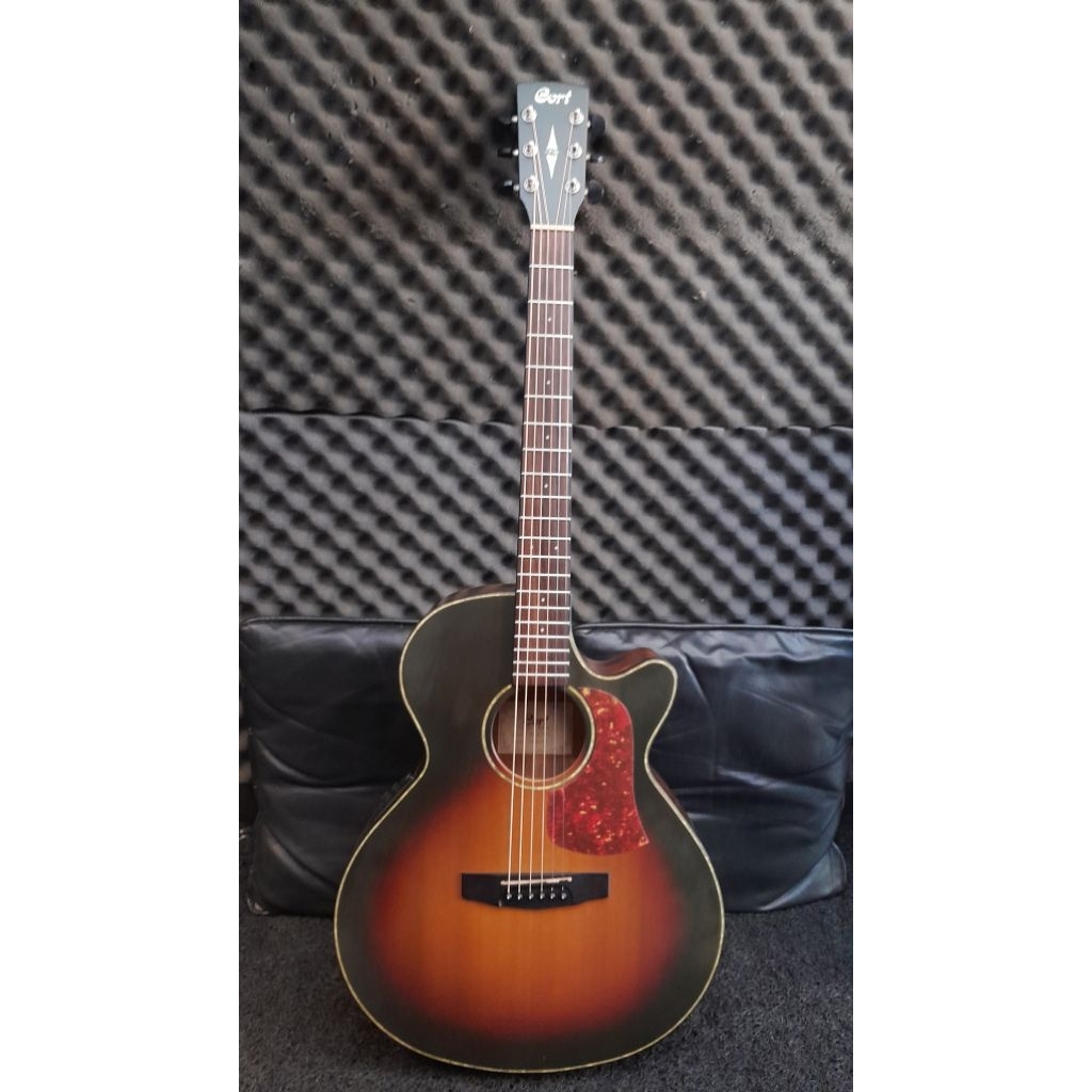 Gitar akustik elektrik cort SFX E 3TSS original second siap pakai