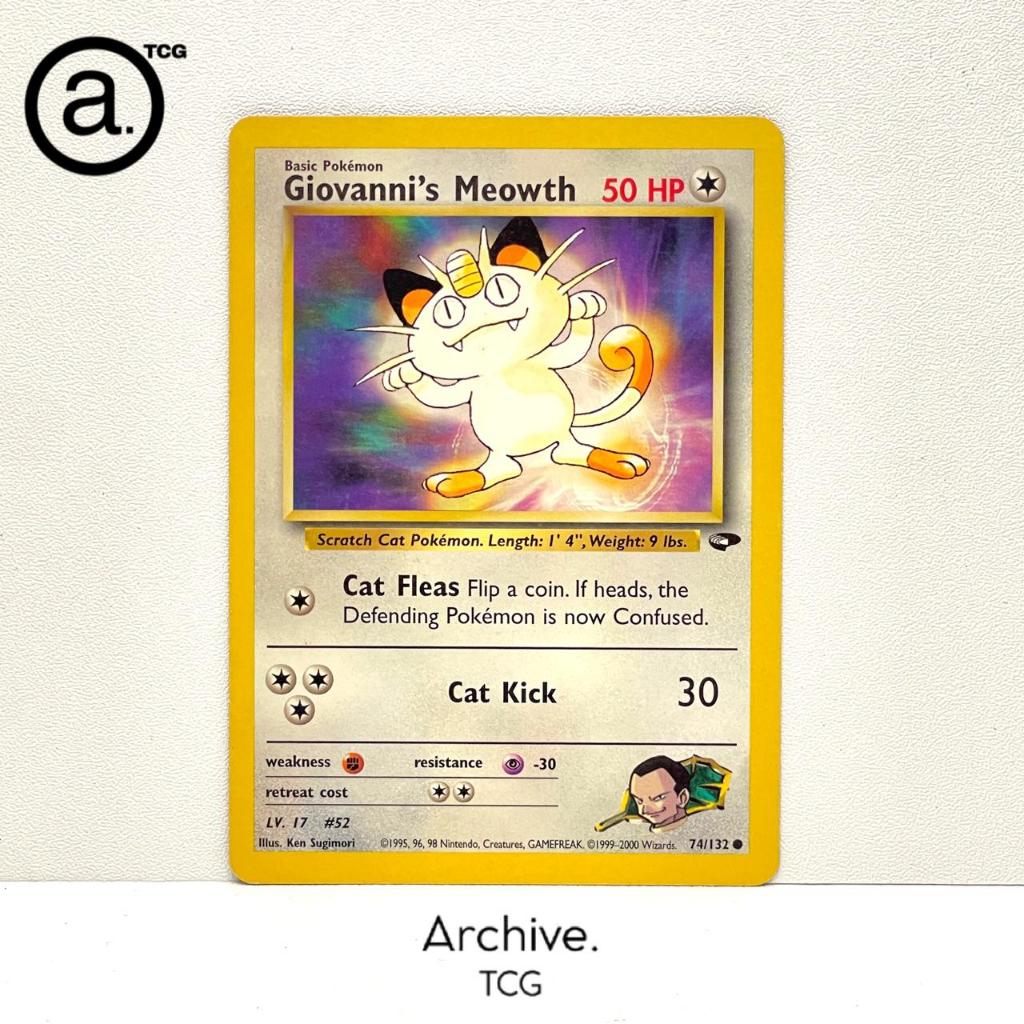 Giovanni's Meowth (74/132) Pokemon Vintage English ~ Gym Challenge