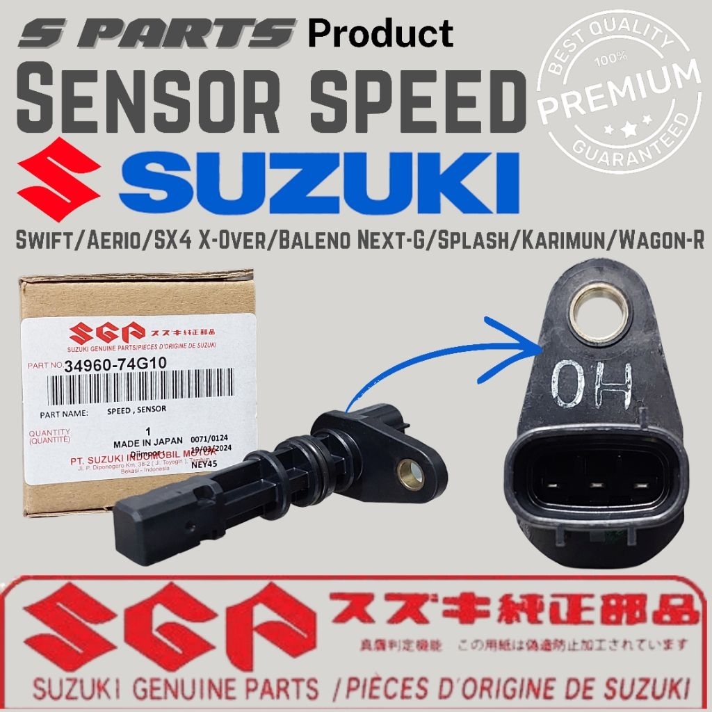 Sensor Speed Speedometer Swift/Aerio/SX4 X-Over/Baleno Next-G/Splash/Karimun/Wagon R | 34960-74G10 /