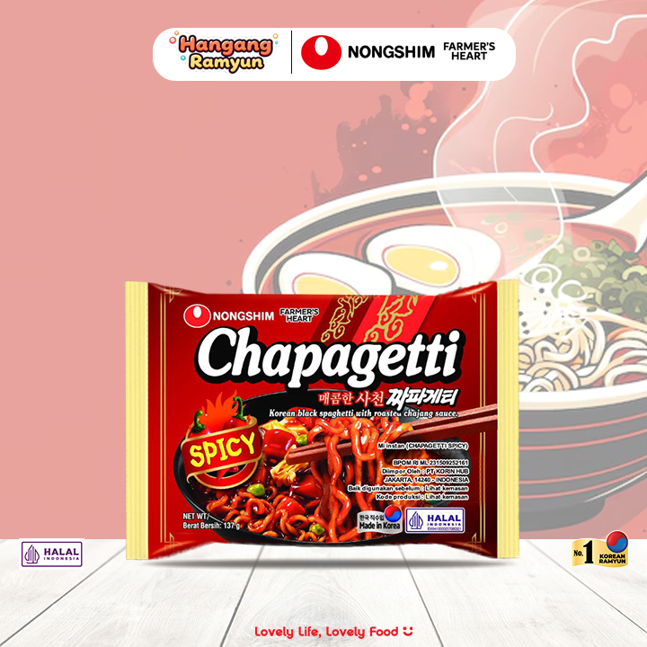 Nongshim Chapagetti SPICY 137gr Instant Jajangmyeon Noodle Halal