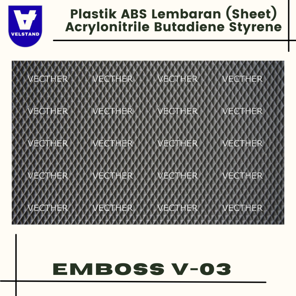 Plastik ABS Lembaran V-03 / ABS Plastic Sheet / 50 x 50 CM
