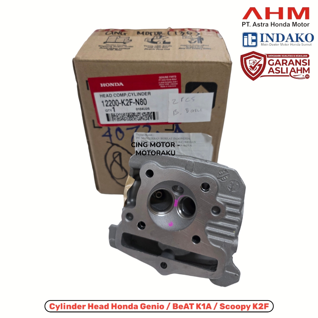 12200K2FN80 BLOK SEHER HEAD COMP CYLINDER BEAT K1A STREET GENIO K0J SCOOPY K2F PART AHM