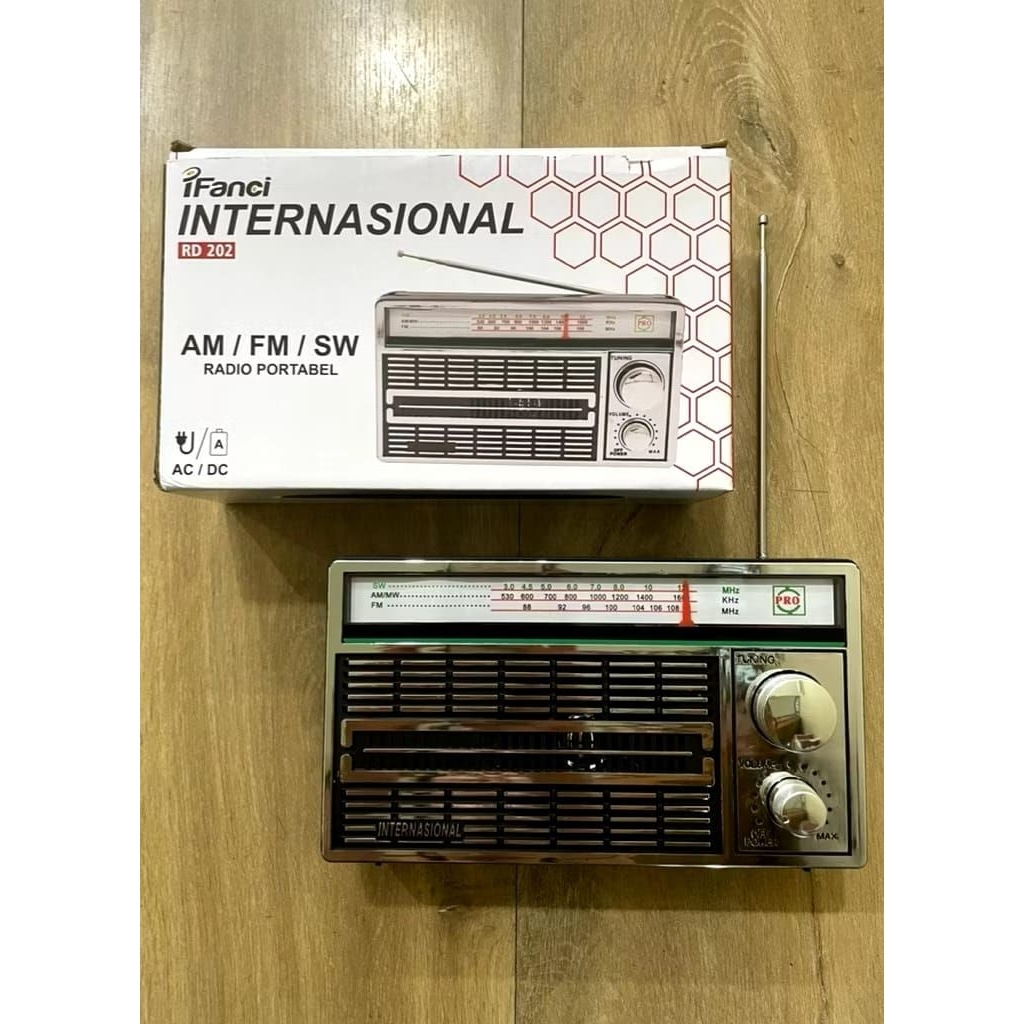 Radio Speaker IFANCI INTER NASIONAL 201/202 Am/Fm Sw RADIO PORTABLE SUARA JERNIH