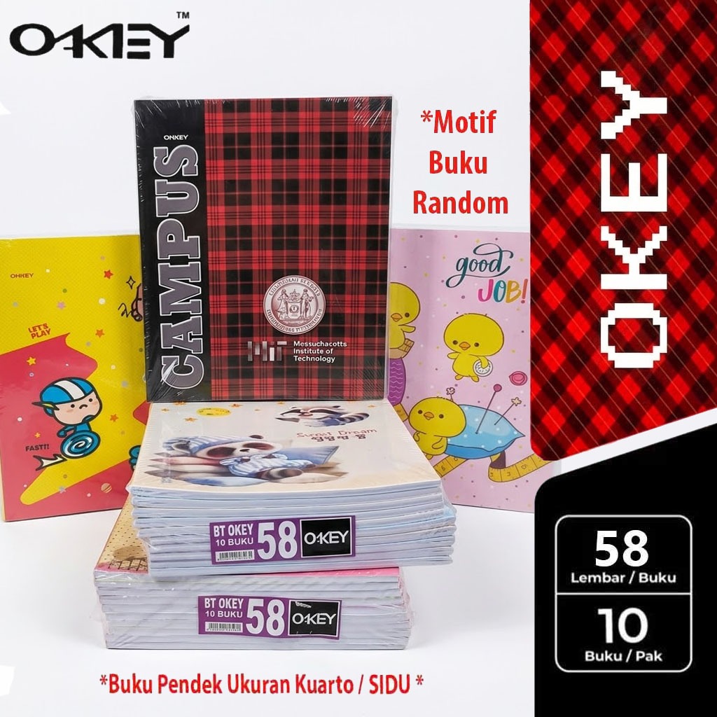 OKEY CAMPUS 58 LEMBAR / BUKU TULIS / BUKU CAMPUS MURAH Buku Tulis Campus Kecil 58 / Kwarto 58 Okey C