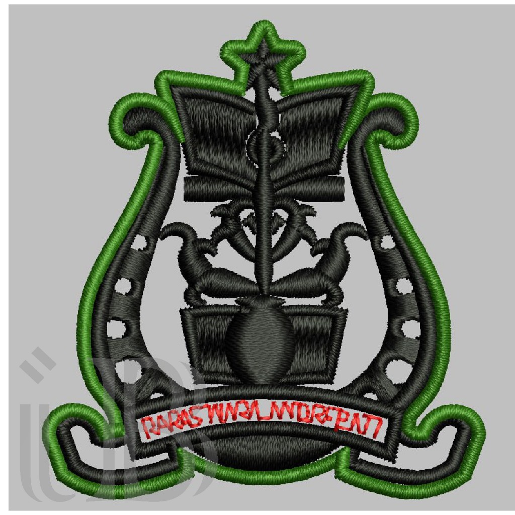 102 BREVET WING MUSIK PDL TNI AD PERKERAS MIKA BORDIR EMBROIDERY GIB