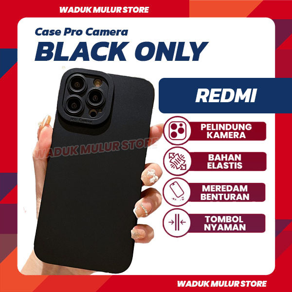 WMS Case Hitam Xiaomi Redmi A1 A1+ A2 A2+ A3 A3X A4 A5 4 4A 4X 5 5+ 5A 6 6A 7 7A 8 8A 9 9A 9C 9i 9T 