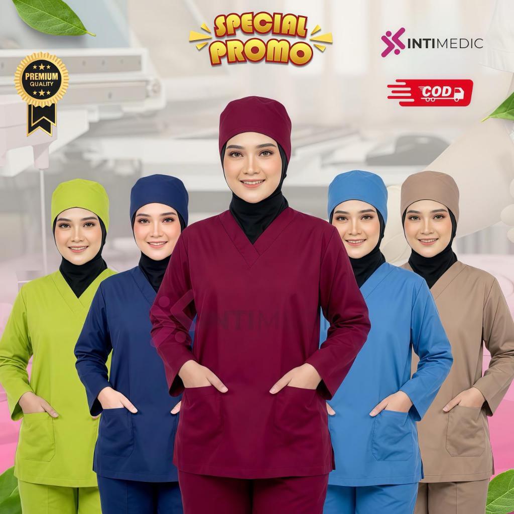 Setelan Baju Oka / Baju Jaga Perawat/Baju Oka bahan toyobo