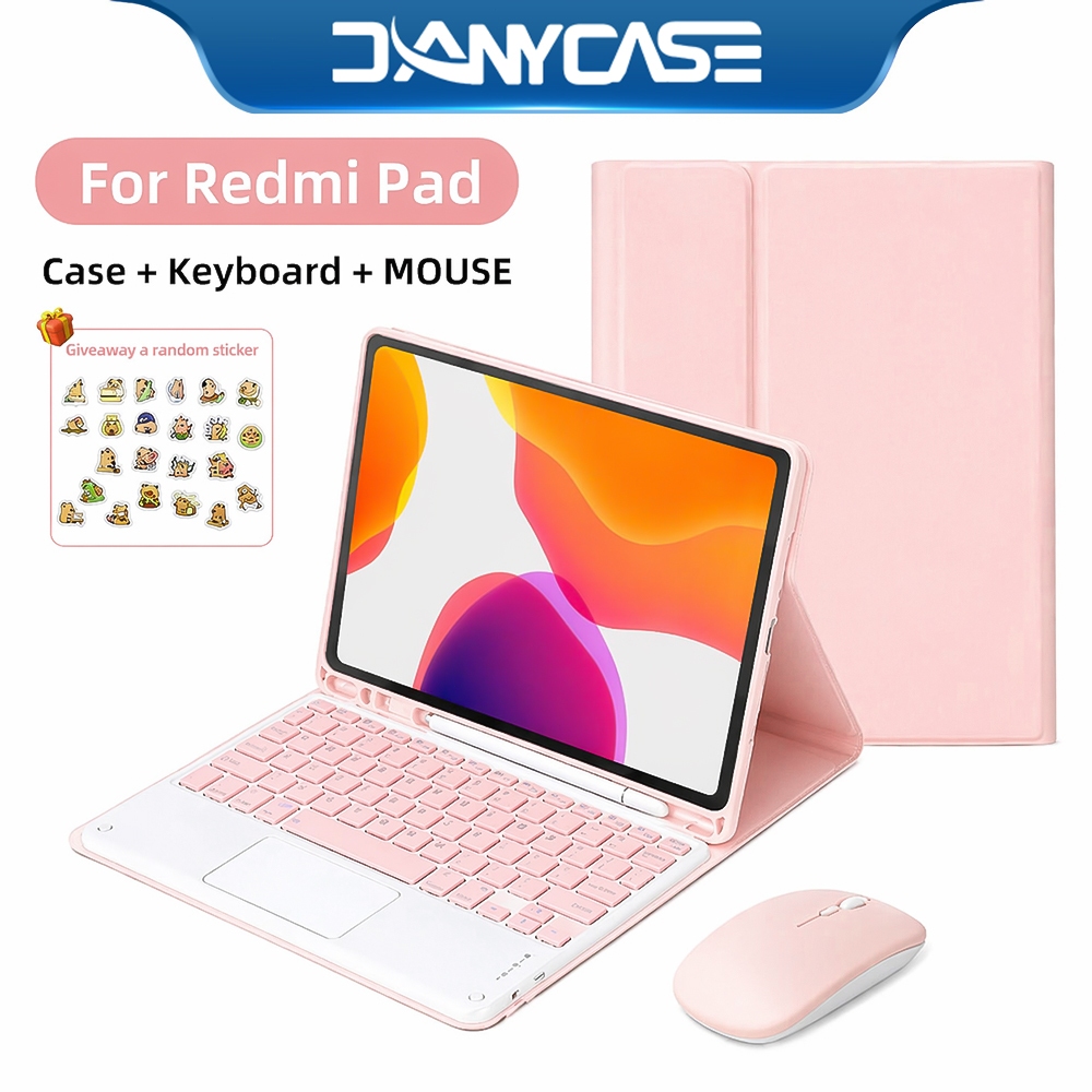 DANYCASE Keyboard Case Redmi Pad 2 11" Redmi Pad Pro 12.1“Cover Bluetooth Touch Keyboard + Mouse Kom