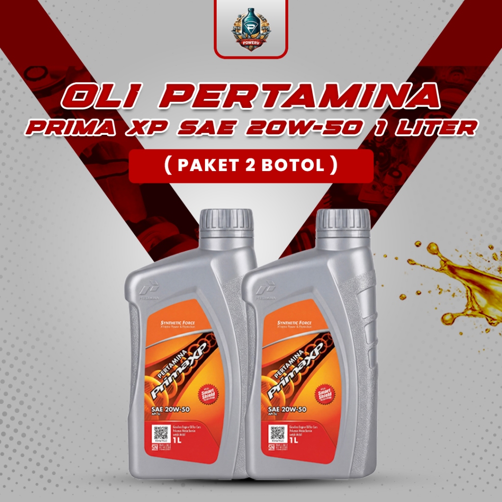 ( PAKET 2 BTL ) OLI PERTAMINA PRIMA XP SAE 20W-50 1 LITER