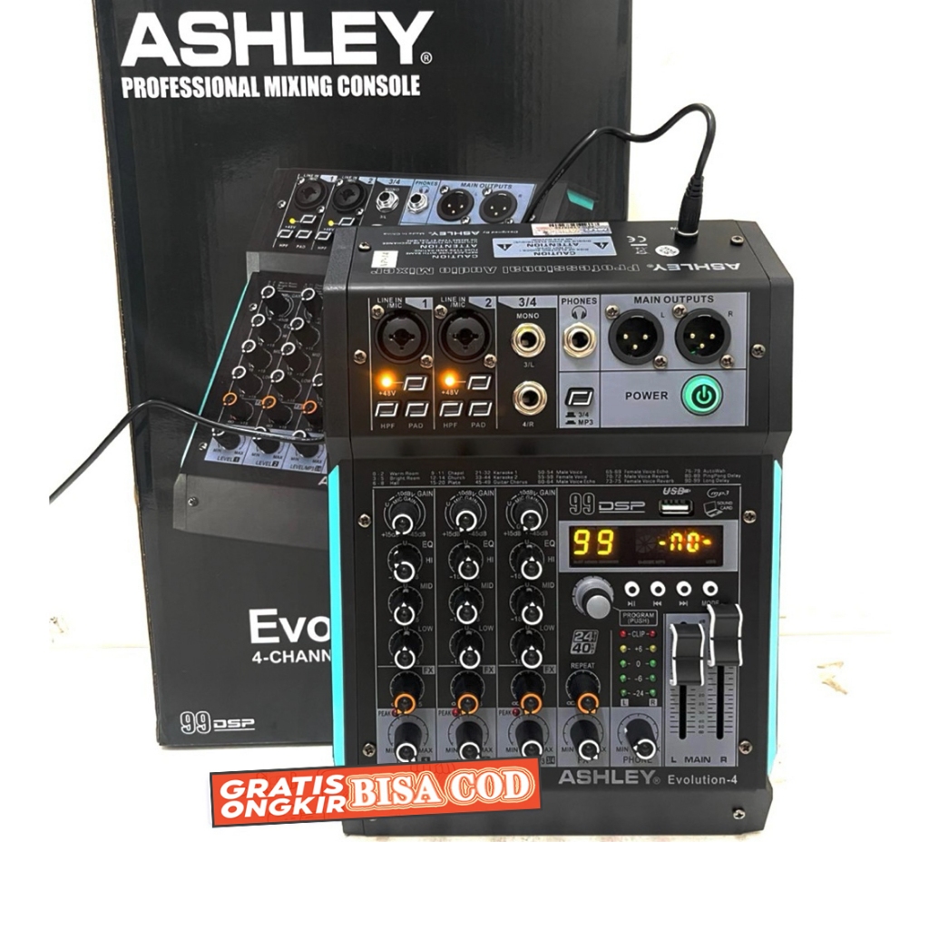 Mixer Audio Ashley Evolution 4 New / Mixer EVOLUTION4 Model Terbaru
