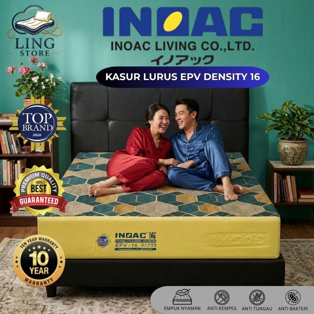 Kasur Busa INOAC ORIGINAL EPV Density 16 Garansi 10 Tahun Dijamin Ori 100% Nomor 1 Kualitas Terjamin