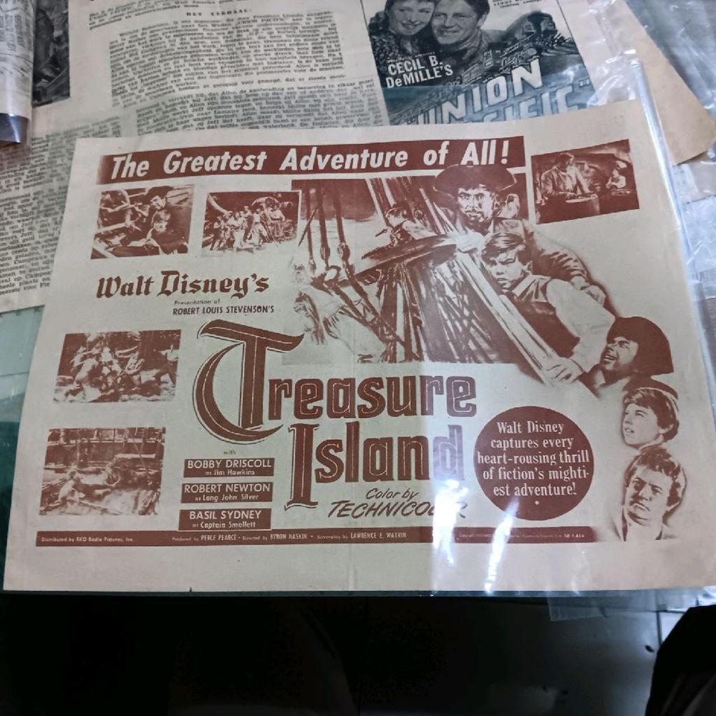 flyer film poster film langka treasure island 1950